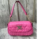 Juicy Couture Pink Quilted Shoulder Bag – Heart Stitching & Rhinestone Logo Photo 0