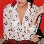 The Kooples Like New Button Front Semi Sheer Cherry Top Size Small Photo 1