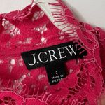 J.Crew  Scalloped Lace Mockneck Top Dragon Fruit Pink Size 2 Photo 3