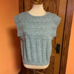 Vintage Gray Cable Knit Sweater Vest Sleeveless Cottagecore Size M Photo 5