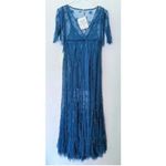 Free People  rare teal sequin maxi dress NWT Photo 8