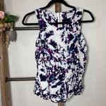 Olive and Oak Abstract Print Purple Blue White Sleeveless Blouse Size Medium Photo 1