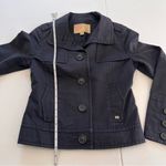 Ted Baker  Womens Navy Blue Collared Button Up Pockets Jacket Ted Size 1 US SMALL Photo 9