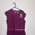Amazon Miusol NWT Formal Magenta Floral Lace Bridesmaid Party Maxi Dress Photo 5
