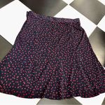 Talbots Pleated Mini Skirt School GirlNavy Blue & Red Cherry Heart Academia sz12 Photo 4