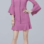 White House | Black Market  NWT Warm Violet Bell Sleeve Short Shift Dress Size 2 Photo 9