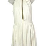 Milly White Halter Poplin Mini Dress S Photo 0