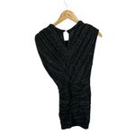 IRO NWT  Metallic Deep V Ruched Mini Dress Black White Size 36 US 4 Photo 11