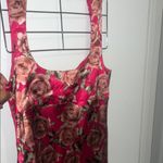 Wild Fable New Absolutely Gorgeous Cap Sleve Satin Maxi Bodycon Floral Pink Red Dress Small Photo 11