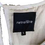 Retrofête Selma Champage Sequin Split Sleeve Keyhole Belted Robe Mini Dress Gold Photo 14