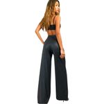 Boohoo wide legged black faux leather trousers! Nwt! Photo 1