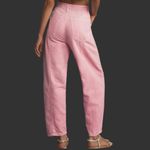 NWOT Pink High Rise Barrel Jeans Wide Leg Tapered Boyfriend Pants Photo 1