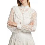 Love Shack Fancy NWT Trisha RuffledLace Mini Dress in True White Sz 4$495 Photo 2