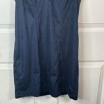 Free People Sz M Running Wild Bodycon Slip Dress Blue Faux Suede Photo 4
