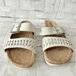Earth Emani Off White Leather Slide Cork Footbed Sandal Cushioned Comfort Sz 7 Photo 1