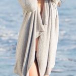 Barefoot Dreams CozyChic Lite Island Wrap Cardigan Sweater Sz S/M Drape Front Photo 0