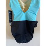 MiracleSuit  Blue/Black Vneck Slimming 1pc Swimsuit Bathing Suit 8 NEW NWT READ‎ Photo 10