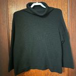 Lauren Vidal Wool Blend Turtleneck Cutout Detail Sweater Size S Black Photo 2