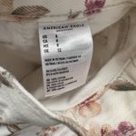 American Eagle American‎ Eagle Mom Short Womens 8 Cream Pink Floral Denim High Waist Cuffed Photo 6