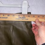 Avec Les Filles  Olive Green Faux Leather high Waist Pleated Shorts Size S Photo 1