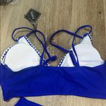 Zaful Royal Blue Bikini Set with White Trim Photo 1