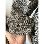 Van Heusen Vintage Studio Gray Black Tweed Fringe neckline Blazer Jacket Size L Photo 4