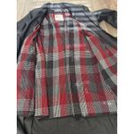 London Fog Vintage Womens Black Trench Coat Belted Plaid Lined Full Length Sz M Photo 7
