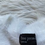 Free Press White Fuzzy Sweater Photo 5