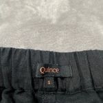 Quince Pants Womens Small Black Linen Stretch Waist Pull On Classic Capsule Photo 2