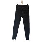 ZARA  Black Raw Hem Shark Bite Skinny Ankle Denim Jeans Women Sz 6 Photo 1