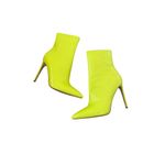 AZALEA WANG Neon Yellow Patent Heels Boots Size 10 Photo 11