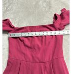 Gal Meets Glam  Meredith Jumpsuit Women's Size 0P Pink Bow Off Shoulder Wide Leg Photo 5