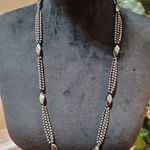 Women's Hematite Beaded Necklace Elegant Multi Strand Magnetic Bead Jewelry Brown Photo 0