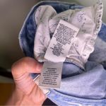 We The Free  Distressed High Rise Light Wash Button Fly Jeans Straight Raw Hem 24 Photo 13