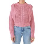 English Factory NWT Women's Knitted Sweater In Dusty Rose 3X Photo 4