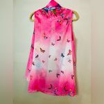 Sheer cardigan vest pink and white with butterflies one size fits most (109) Photo 1