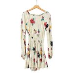 Cleobella Long Sleeve Smocked A-Line Dress Floral Print in Ivory size Medium Photo 3