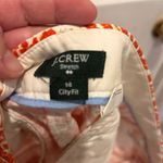 J.Crew City Fit Stretch Womens Size 14 Orange Paisley Print Crop Pants Photo 4