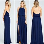 Show Me Your Mumu  SMYM Heather halter maxi dress in rich navy NEW MEDIUM Photo 2