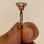 18K Rose Gold Diamond Ring Size 7 Photo 9
