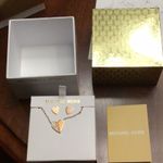 Michael Kors  set MKJ5947791 Stud Earrings &Pave Crystal Neckless Rose Gold tone Photo 4