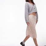 Topshop Pink Ruched Midi Pencil Skirt Cocktail Photo 5