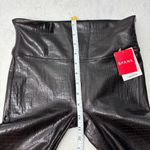 Spanx Shiny Black Croc-Embossed Faux Leather Leggings Size S/P New Photo 12