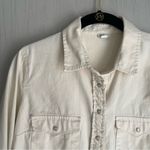 Aerie  Button Down Shirt Women’s XS Cream Pearl Snap Buttons Photo 2