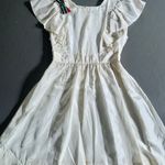 Vintage 1950s White Ruffle Jumper Dress with Apron Trim Handmade XS Photo 3