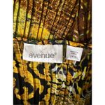 Avenue  Yellow Black Pleated Tunic Size 14/16 Long Sleeve Rhinestone Sheer Casual Photo 8
