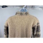 Vintage Hilda Icelandic Wool Knit Coat Sweater Jacket White Gray Iceland Size XS Photo 13