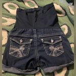 Bella Vita  Maternity Dark Wash Jean Shorts with Cuffed Hem Size Small Basic Photo 1