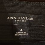 Ann Taylor  Black Midi Elastic Waist Skirt Closure Zipper On Side Sz 4 Photo 6