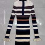 Opening Ceremony 
Long-Sleeve Striped Maxi Dress, Harvest White/Multicolor Photo 7